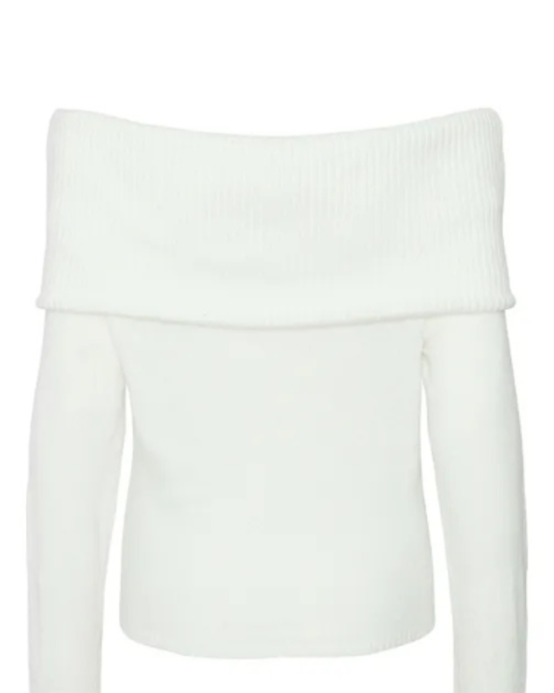 Off-Shoulder Pullover - weiß, schwarz, lavendel