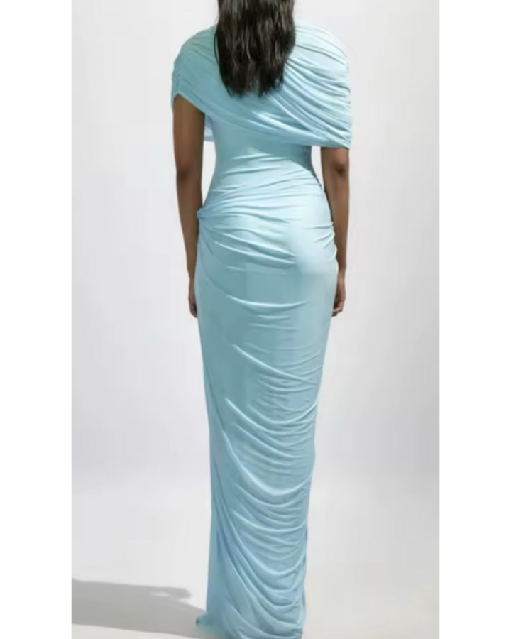 Bodenlanges Abendkleid „IceFlow“ in hellblau