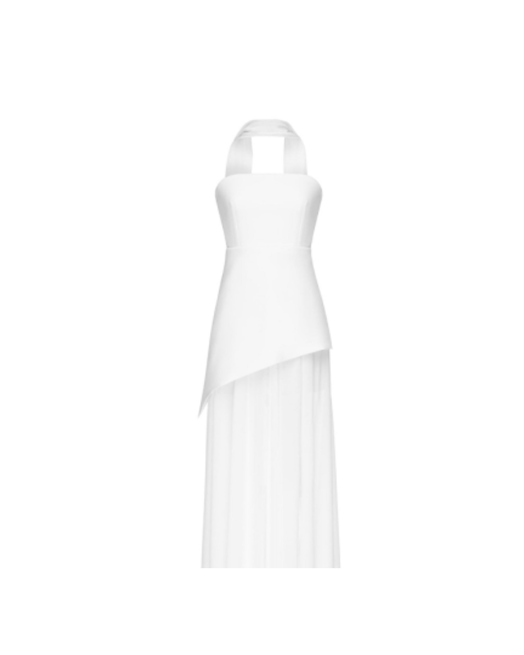 Abendkleid „AsymmetricGrace“ in rot, schwarz, weiß