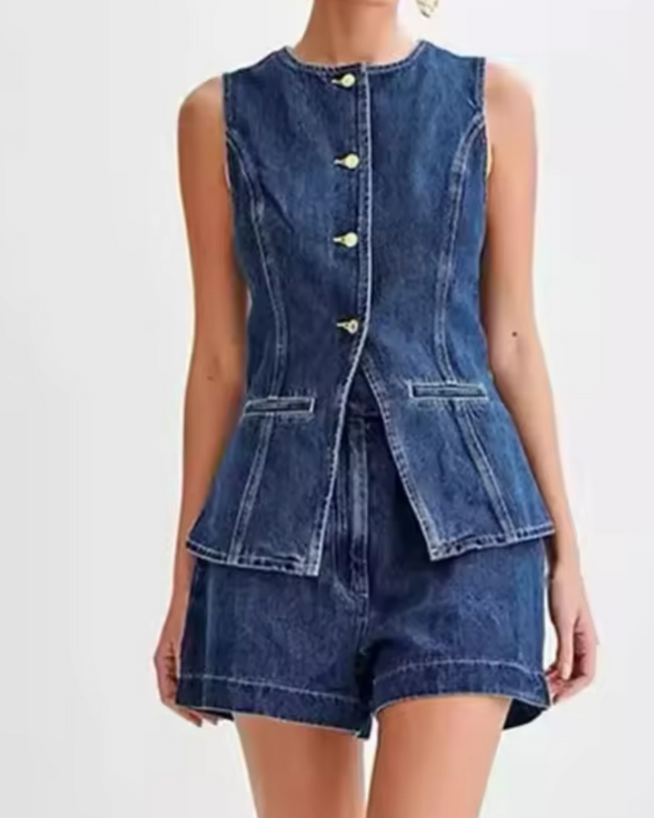 Zweiteiliges Denim-Set „Vibe“