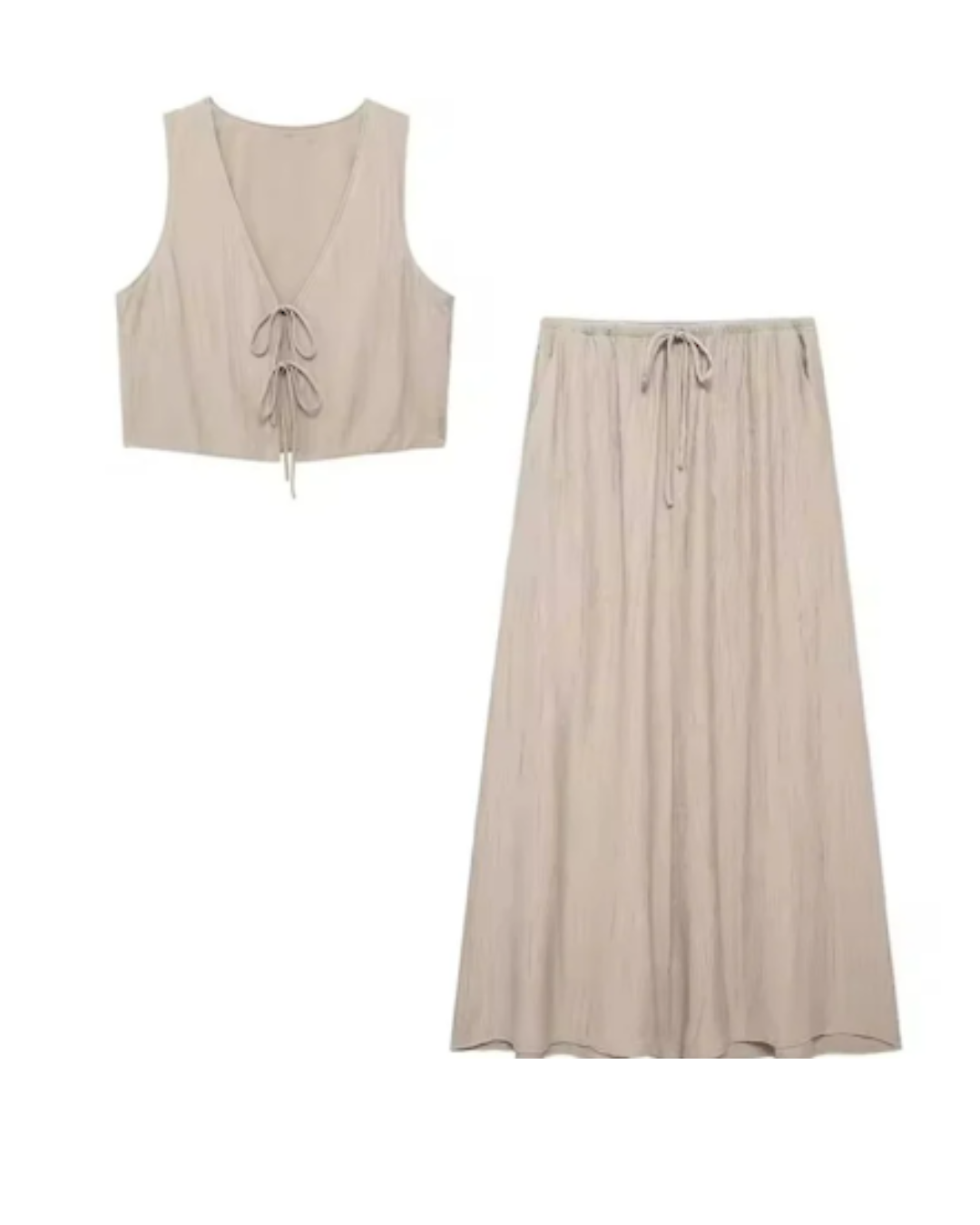 Zweiteiliges Set „EarthCharme“ in schwarz, beige und braun