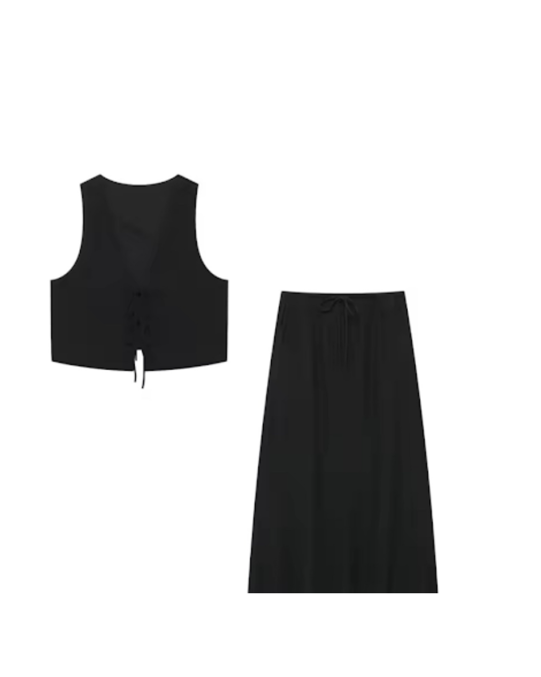 Zweiteiliges Set „EarthCharme“ in schwarz, beige und braun