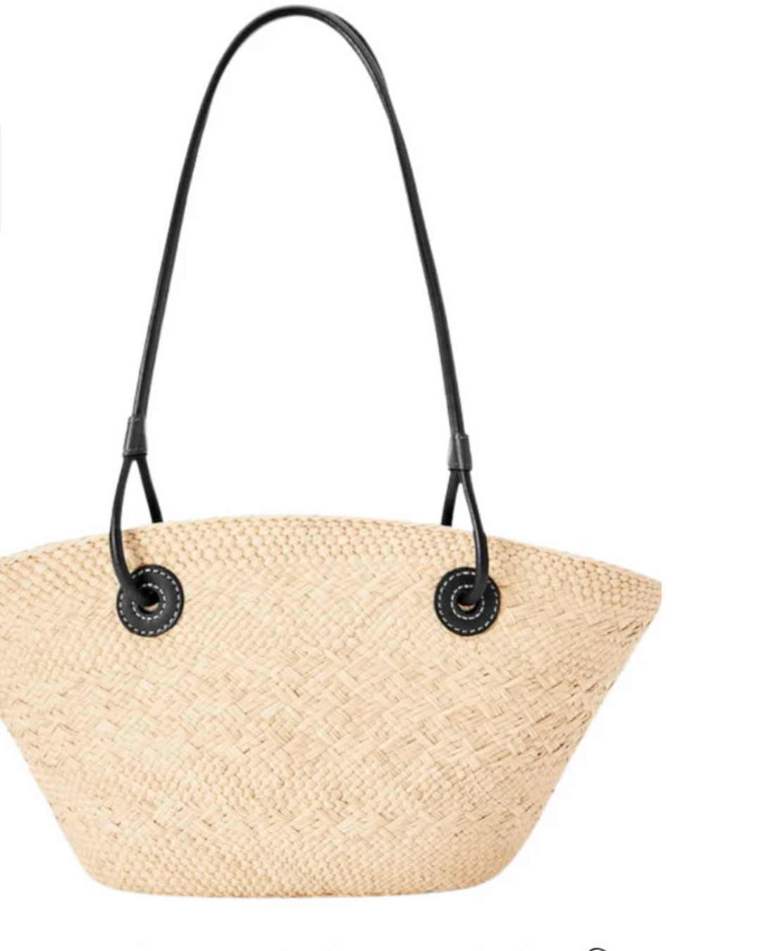 Elegante Strohtasche „Stella“ in braun und schwarz