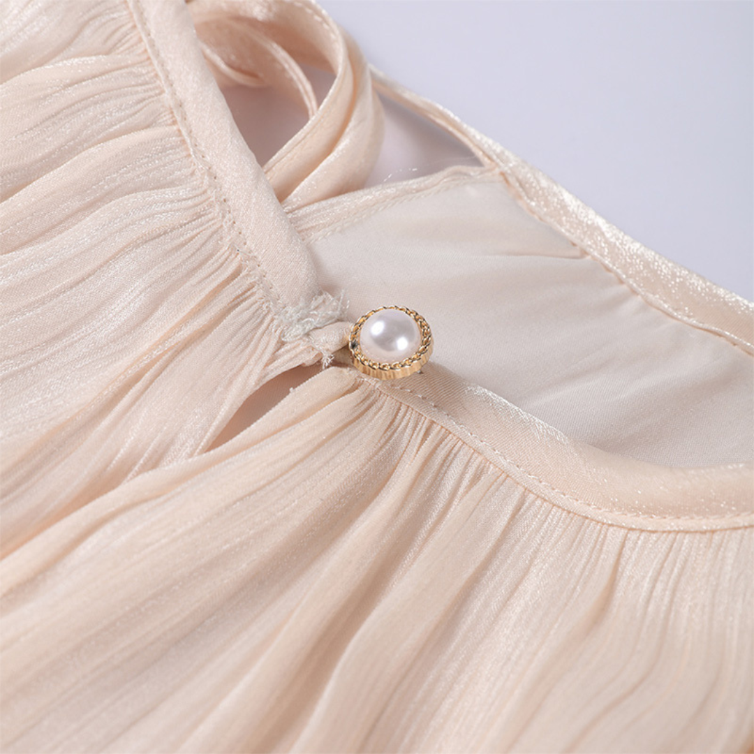 Silhouetten-Kleid "Grace" - in creme, rot & schwarz