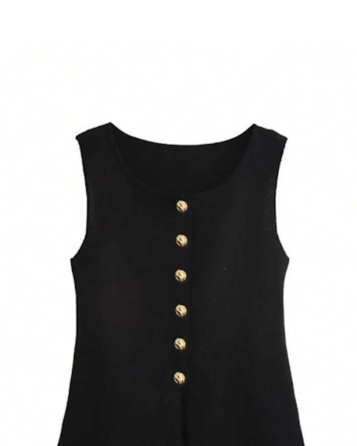 Stricktop „Sophie“ in schwarz und weiß