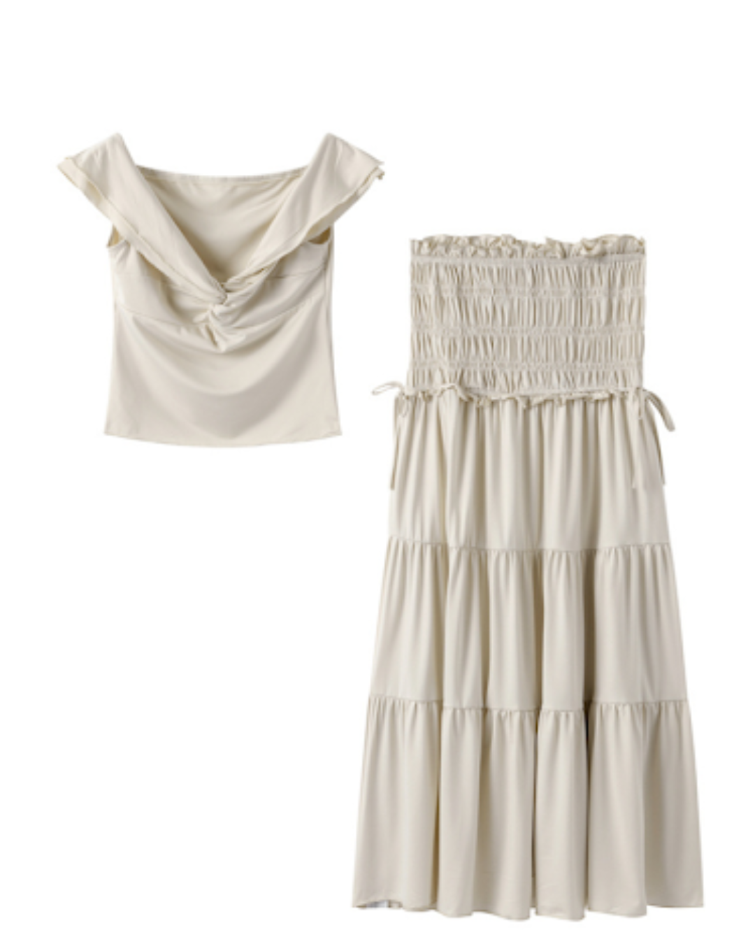 Sommer-Set „Frida“ in creme