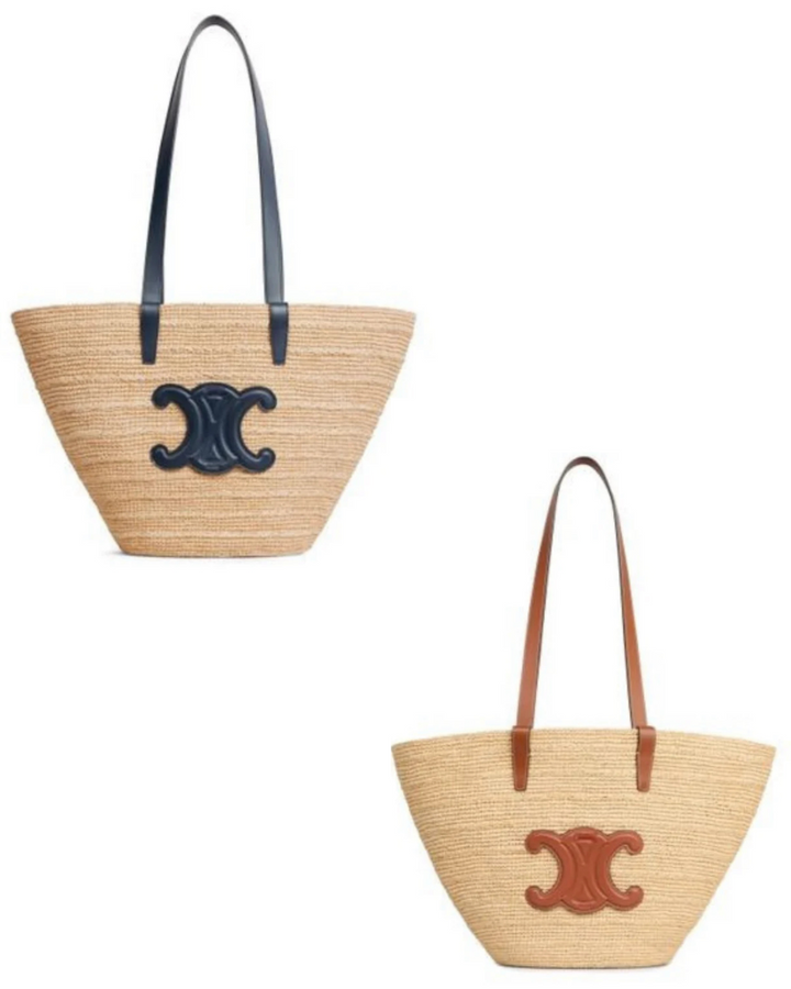 Strohtasche „Sunny“ in braun und schwarz