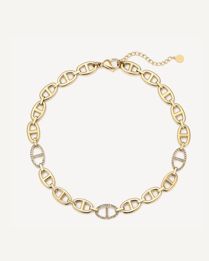Edelstahl-Zirkon Kette "Chrissi"