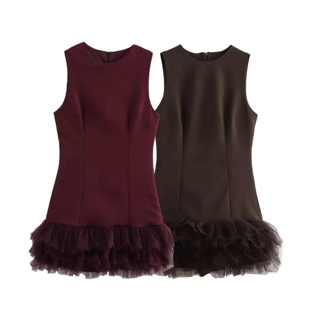 Minikleid "Clara" mit Tüllsaum