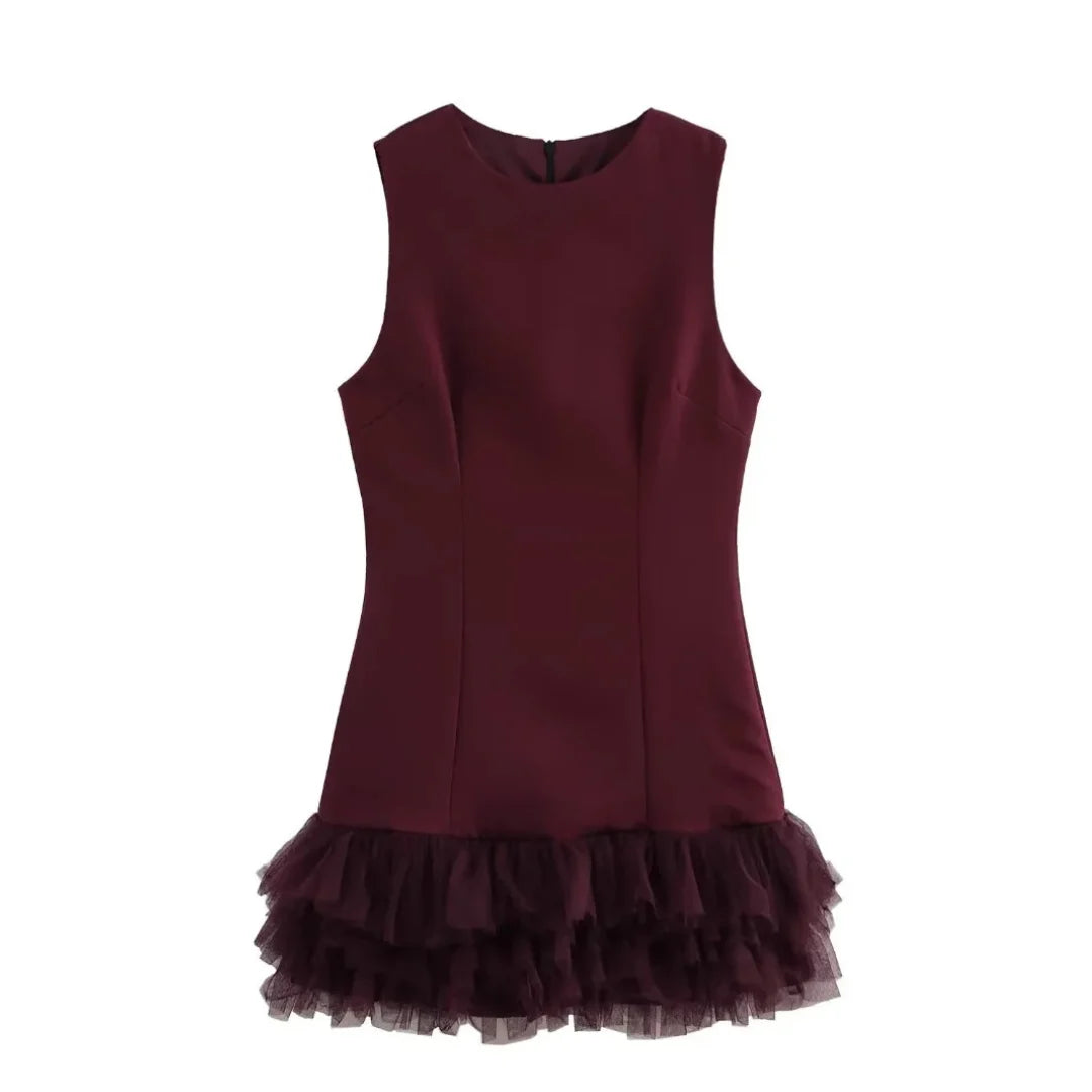 Minikleid "Clara" mit Tüllsaum