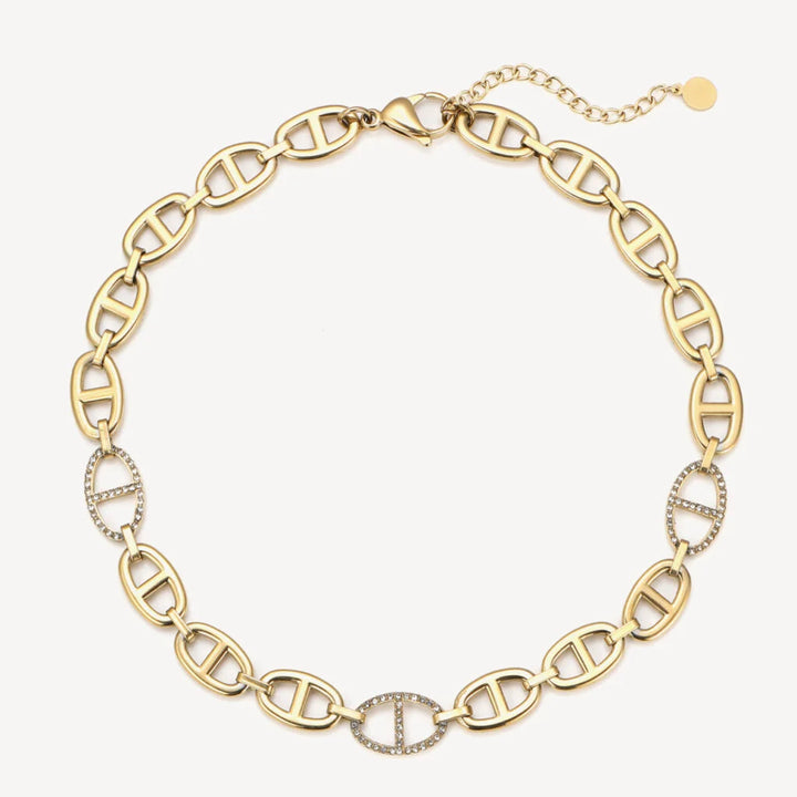 Edelstahl-Zirkon Kette "Chrissi"