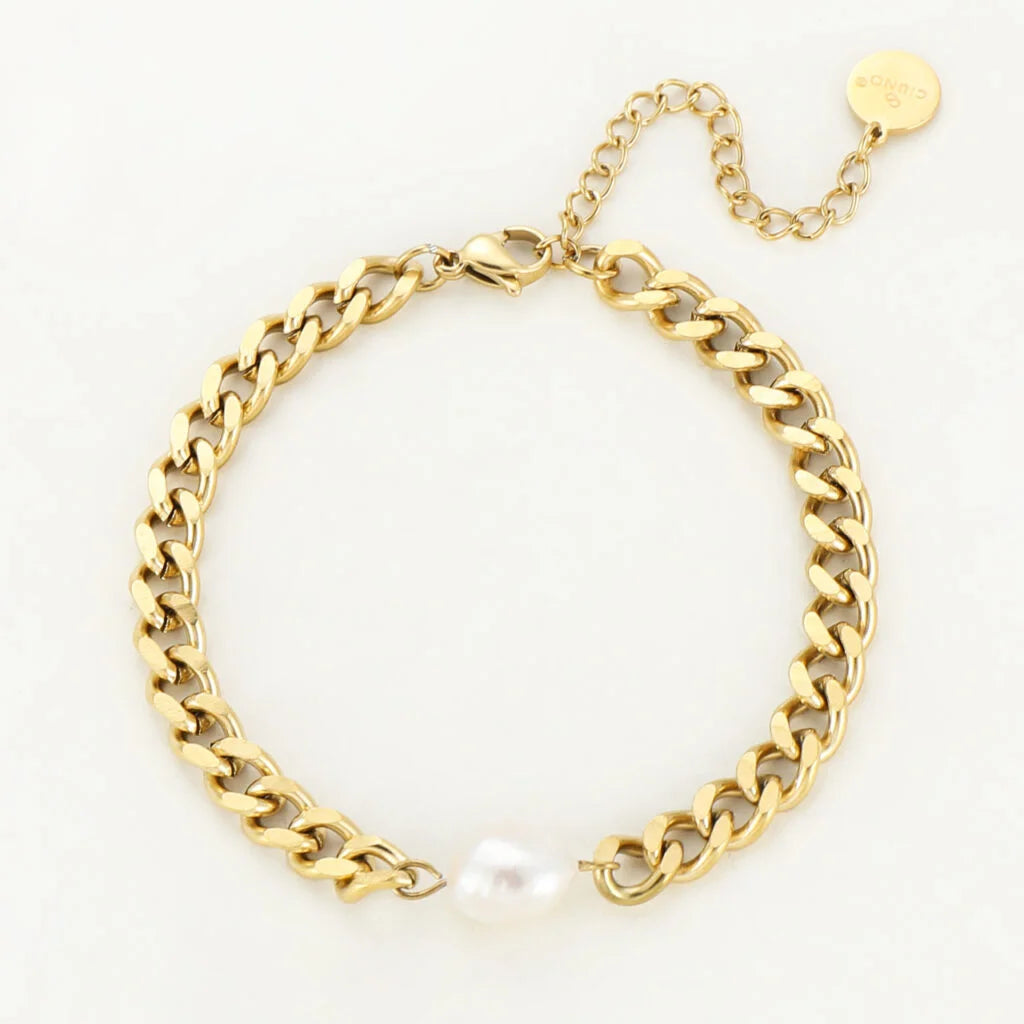 Goldfarbenes Armband "Gina" mit 14 k Vergoldung