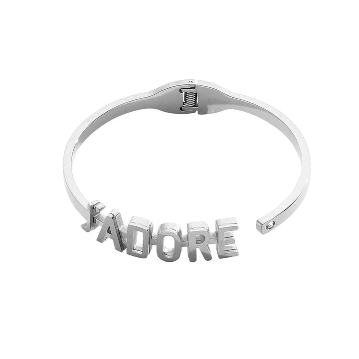 Edelstahl-Armband "J`ADORE" - gold, silber