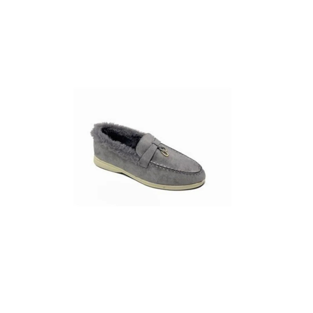 Mokasins "Julia" - grau, beige, schwarz