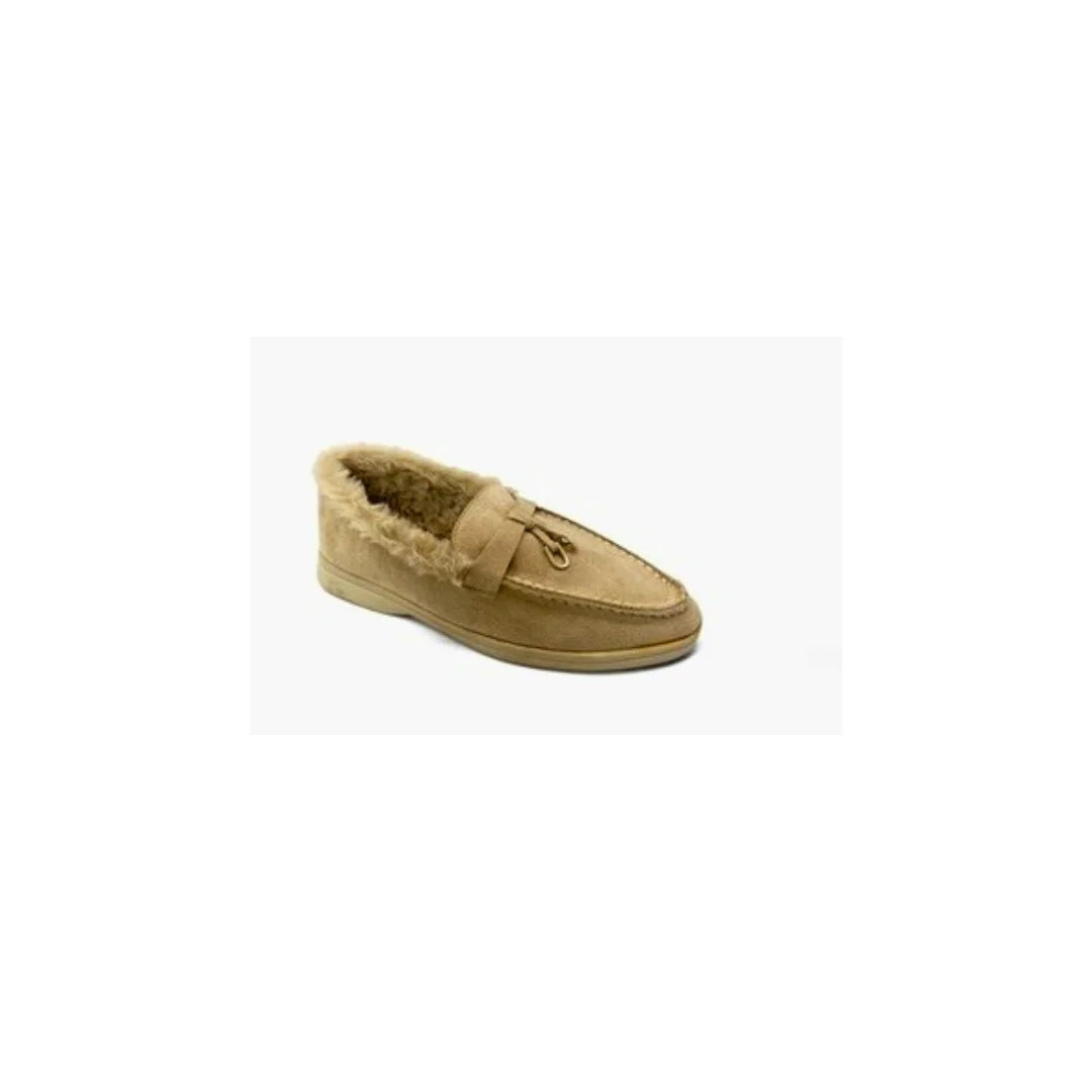 Mokasins "Julia" - grau, beige, schwarz