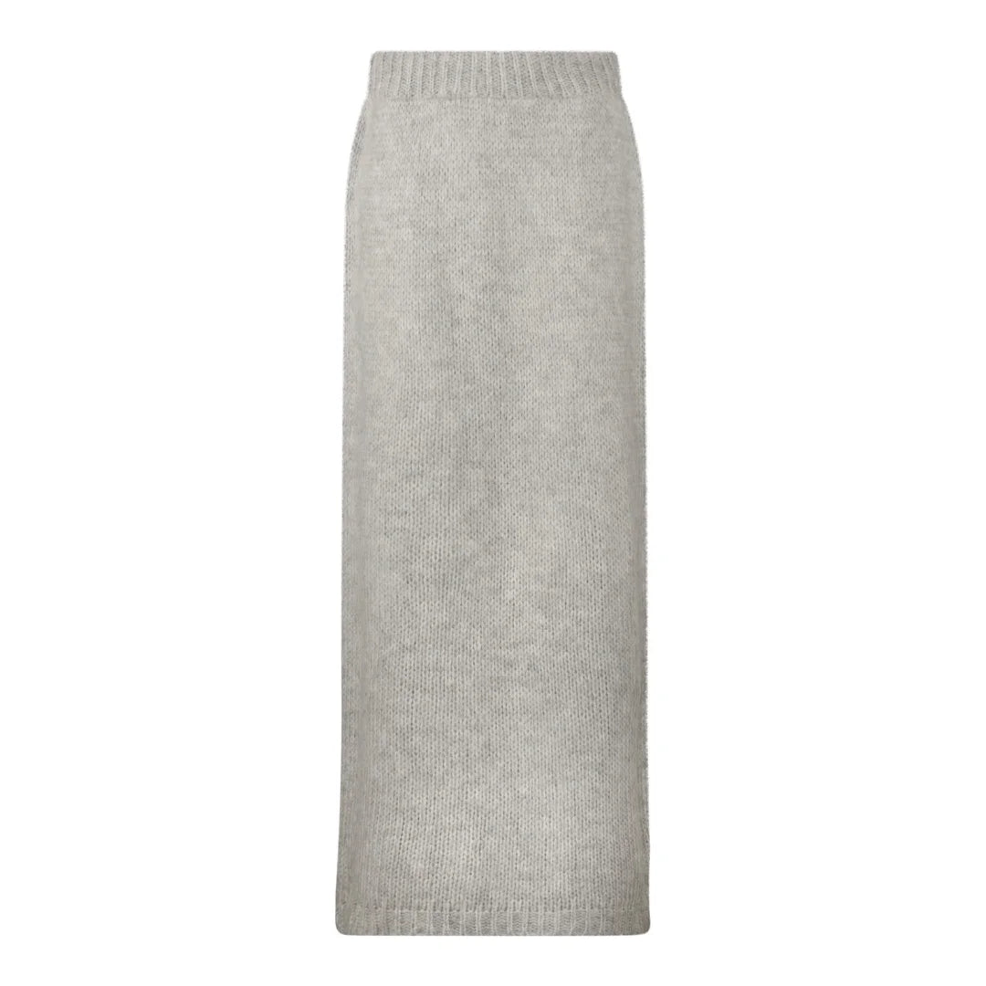 Zweiteiler "Kira" - Pullover mit Rock in grau, beige und schwarz
