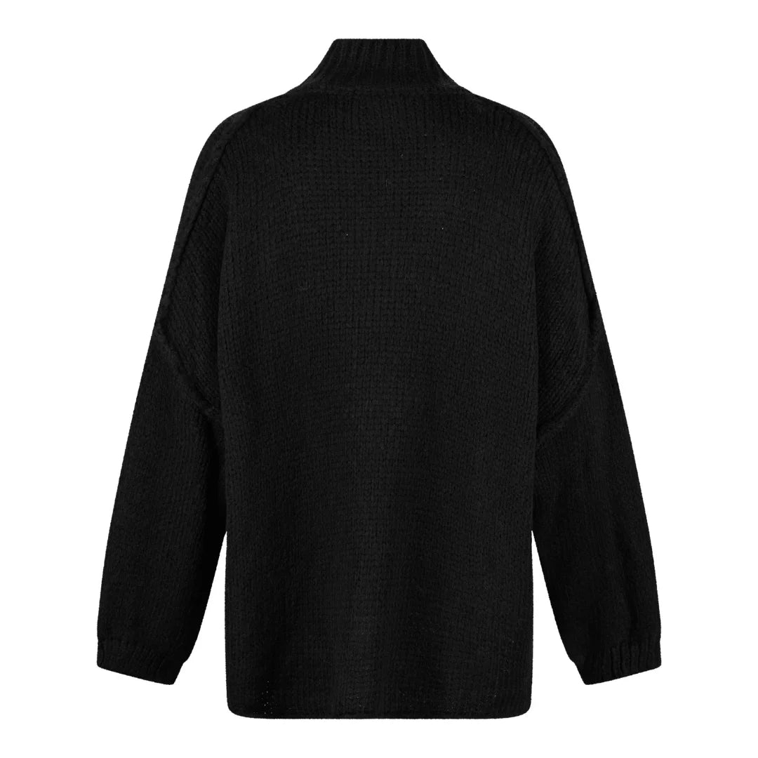 Zweiteiler "Kira" - Pullover mit Rock in grau, beige und schwarz