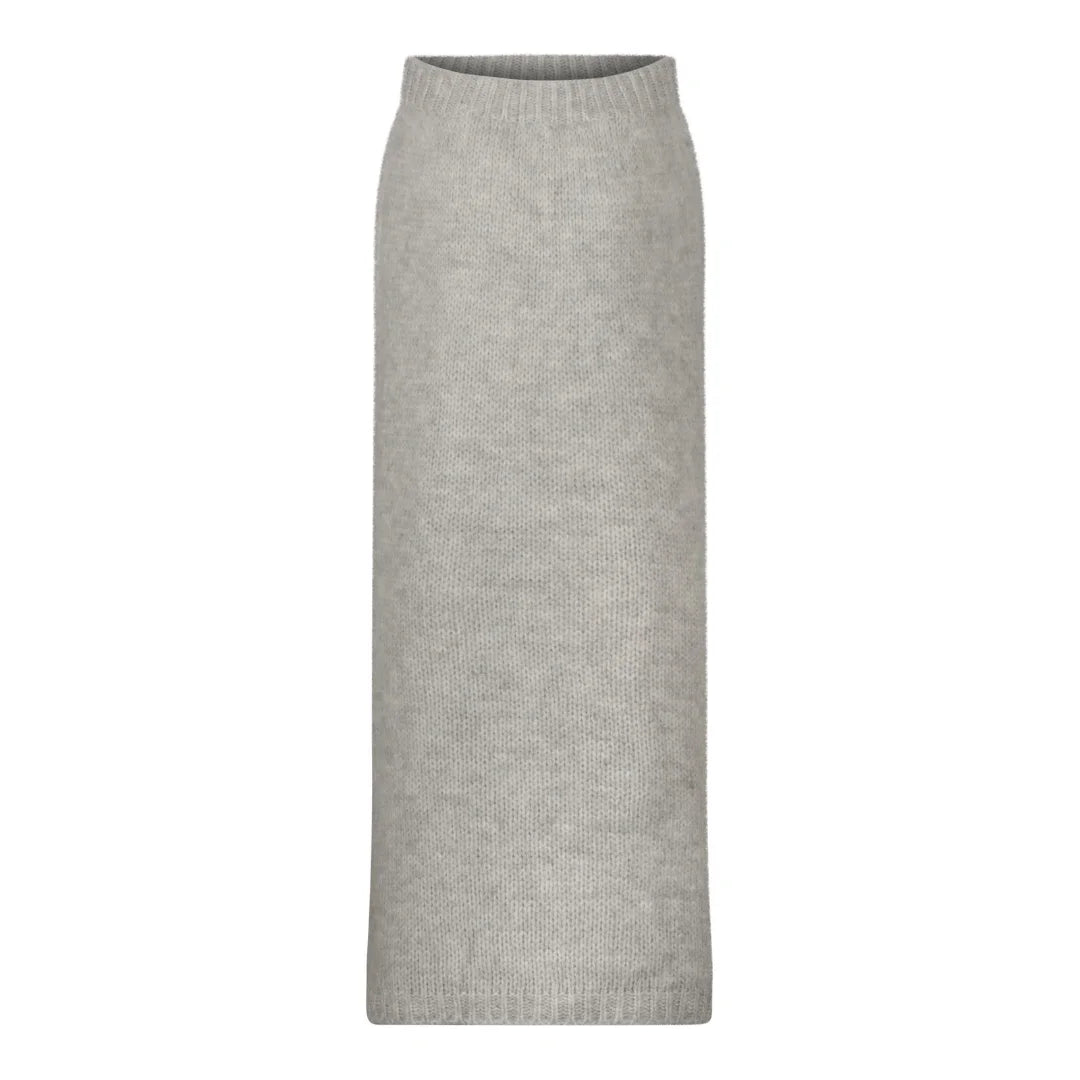 Zweiteiler "Kira" - Pullover mit Rock in grau, beige und schwarz